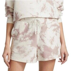 Varley Women’s Size XS Glade Drawstring Taupe Tie Dye High Waisted Shorts Lounge